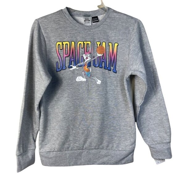 Space Jam A New Legacy Long Sleeve Gray Sweatshirt Youth Medium M NWT Bugs Bunny - Picture 1 of 7
